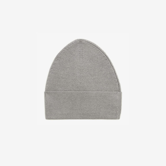 Bonnet uni en coton et laine gris acier