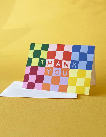 Checkered Thank You Note Cards Boxed Set