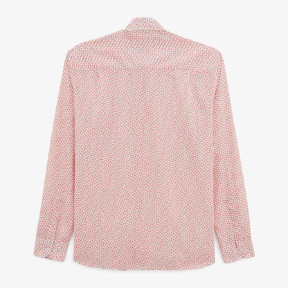 Chemise Charles Manches Longues Homme En Coton Corail Etoiles SERGE BLANCO