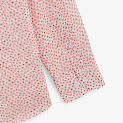 Chemise Charles Manches Longues Homme En Coton Corail Etoiles SERGE BLANCO