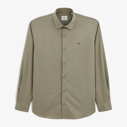 Chemise Manches Longues Homme Teck Vert Kaki SERGE BLANCO