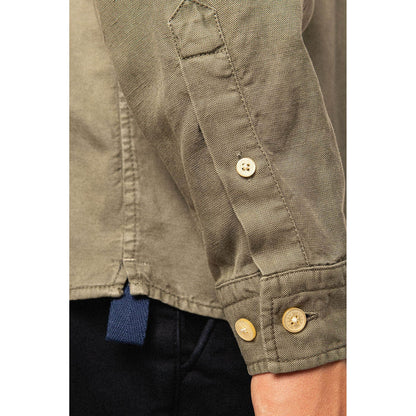 Chemise Manches Longues En Coton Teint