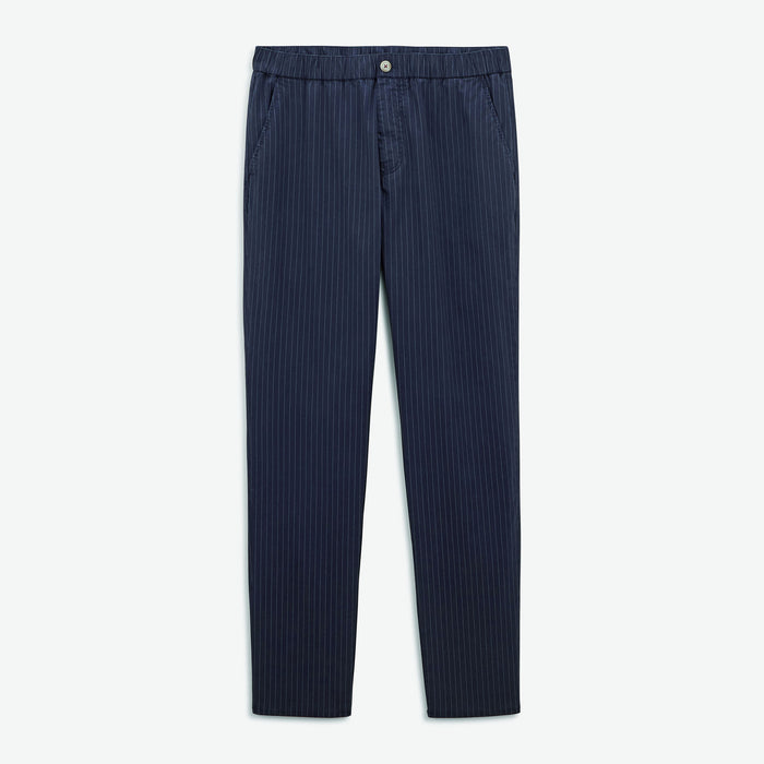 Chino 549 En Coton A Rayures Tennis Bleu Nuit Homme SERGE BLANCO