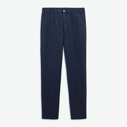 Chino 549 En Coton A Rayures Tennis Bleu Nuit Homme SERGE BLANCO