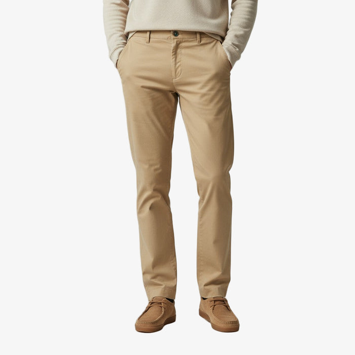 Chino 702 Coupe Confort En Coton Beige Homme SERGE BLANCO