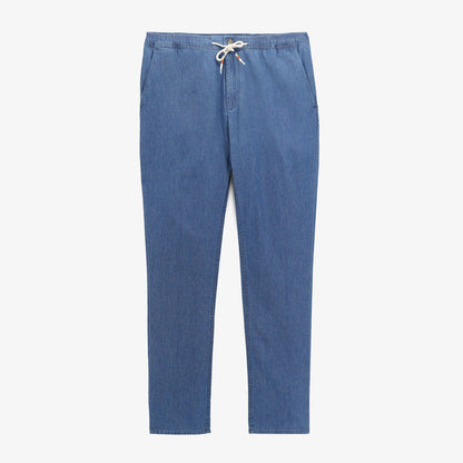 Chino 738 Chambray Tapered Elastiqué Bleu Denim Homme SERGE BLANCO
