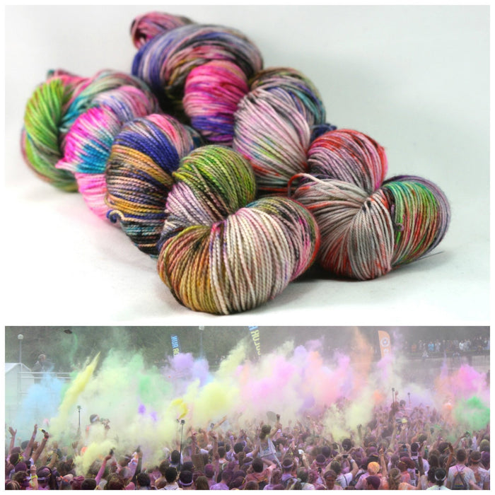 Destination Yarn Knitting Kit Hat Kit - DK Weight - Color Run