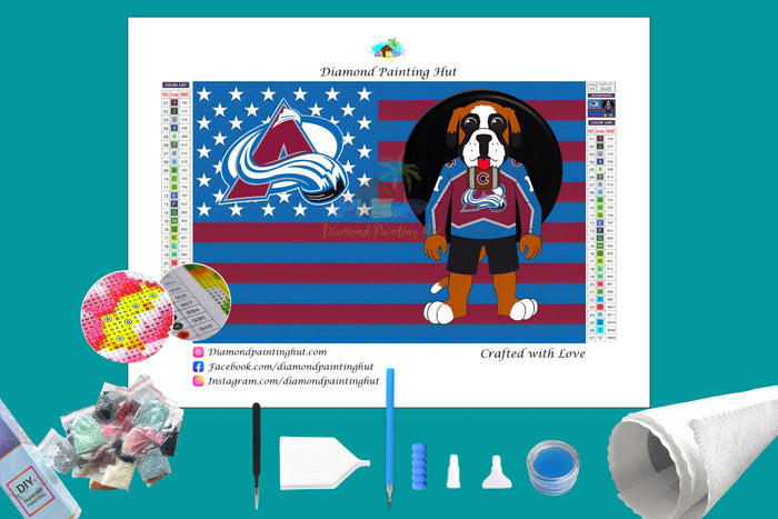 Colorado NHL Mascot Flag Diamond Painting-Diamond Painting Hut