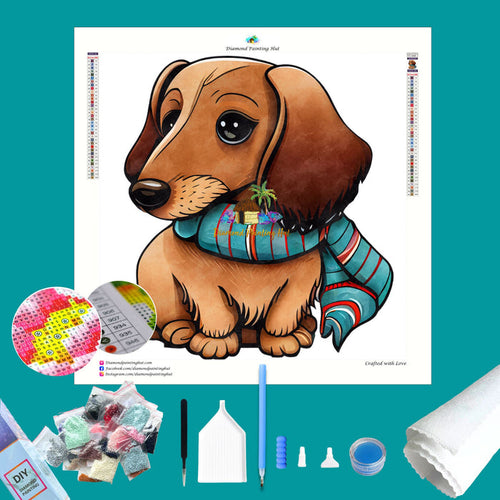 Dachshund Pup Diamond Painting