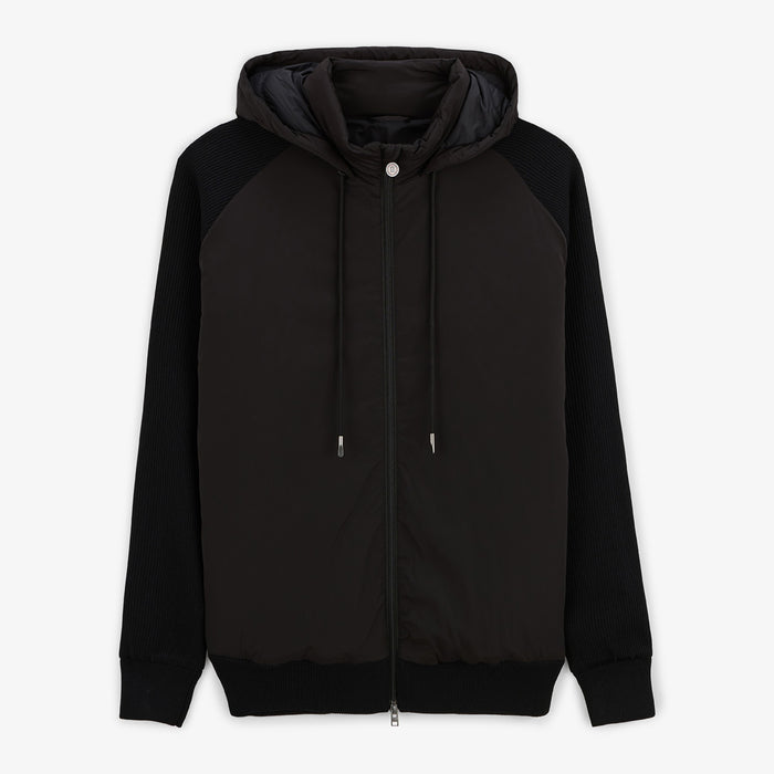 Doudoune en maille noire Gasparus manches longues homme SERGE BLANCO