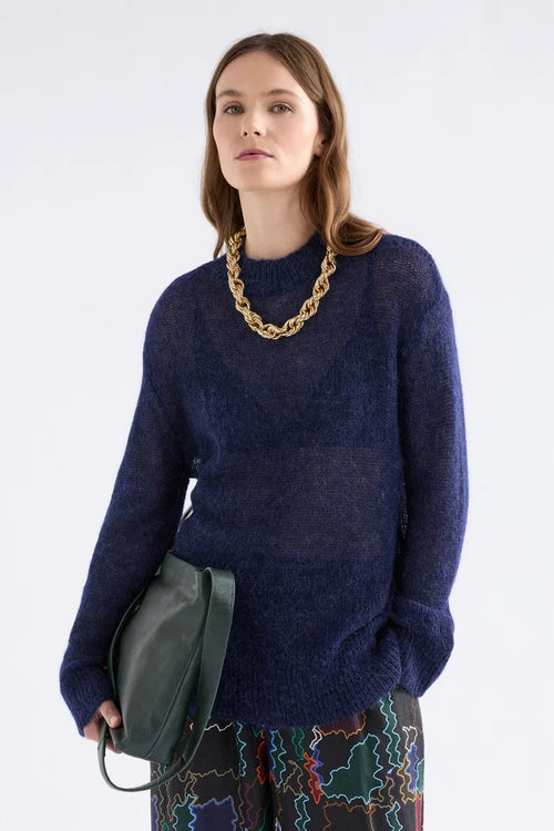 Elk - Fjer Sweater - Bright Navy - K0208W26