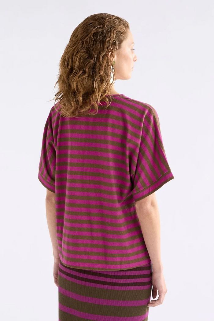 Elk - Seter Tee - Olive/Fuchsia - A1443MW26