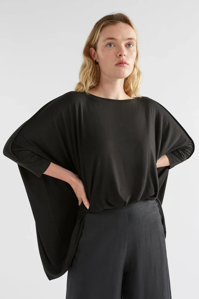 Elk the Label - Wide Stretch Top - Black - ET028