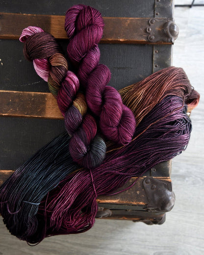 Destination Yarn fingering weight yarn Fall at the Cake