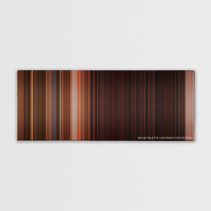 From Dusk Till Dawn color palette canvas print: thousands of thin vertical stripes of color