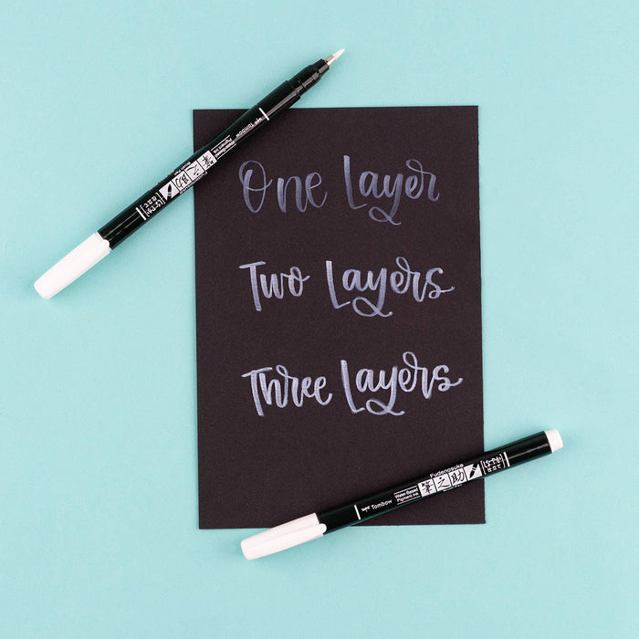 Fudenosuke Brush Pens - White - 2-Pack