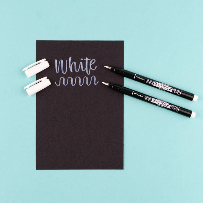 Fudenosuke Brush Pens - White - 2-Pack
