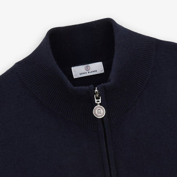 Gilet Morgan Zippé Dark Navy Homme SERGE BLANCO