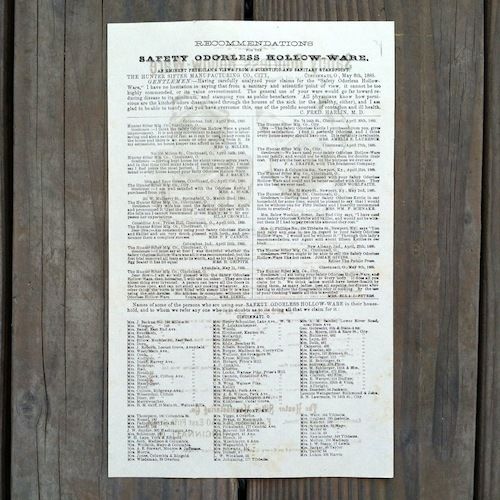 HOLLOW-WARE Cookware Broadside Poster 1885