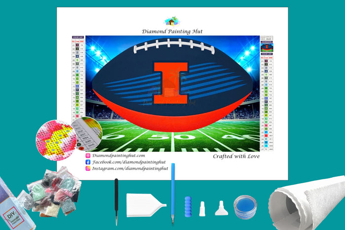 Illinois Fighting Illini Diamond Painting-Diamond Painting Hut