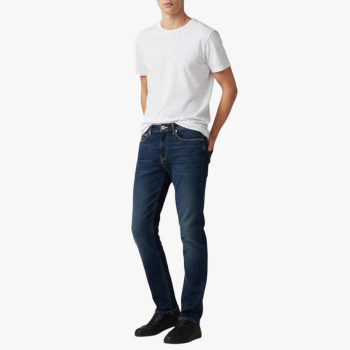 Jean 325 slim powertwist rinse dark blue Homme SERGE BLANCO