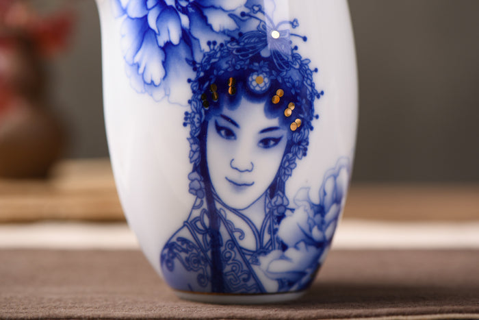 Jingdezhen Porcelain "Chinese Opera" Cha Hai * 300ml - Yunnan Sourcing Tea Shop