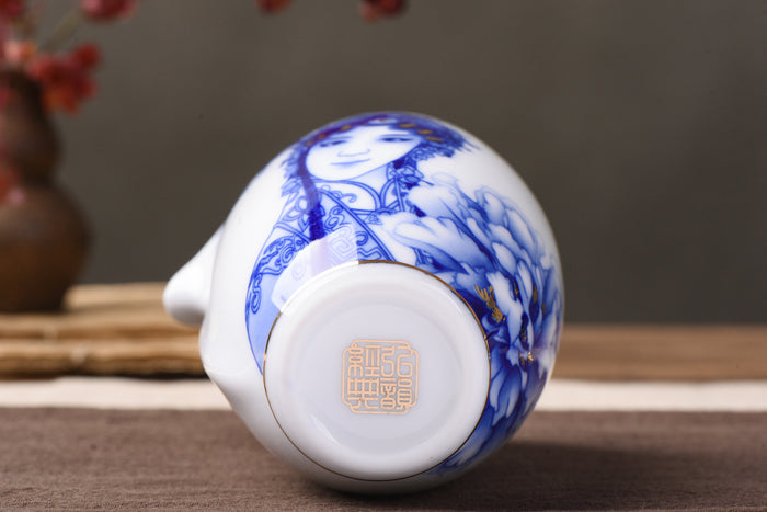 Jingdezhen Porcelain "Chinese Opera" Cha Hai * 300ml - Yunnan Sourcing Tea Shop