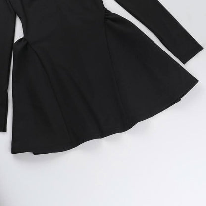 Long sleeve sweetheart neck bowknot mini dress  | Festival Outfits Women