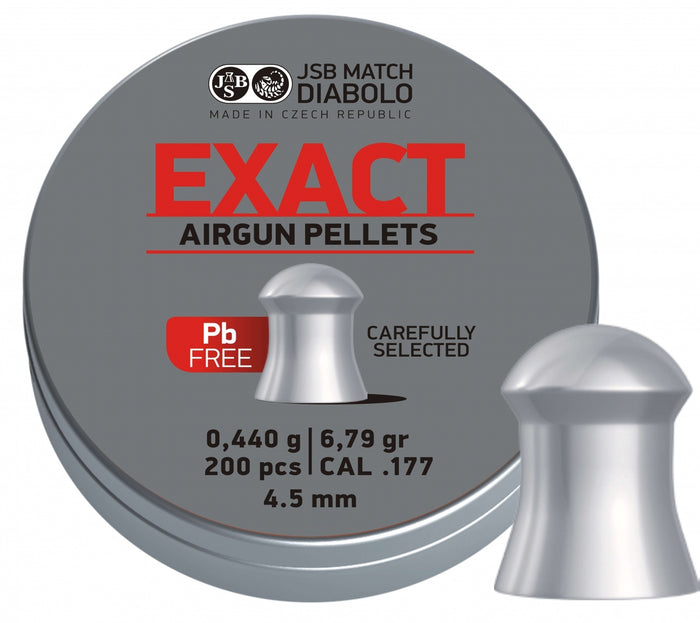 JSB Exact blyfri hagl, 200 stk, 4,5 mm.177