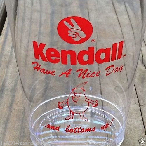 KENDALL OIL DRINK Drop Plastic Cups 1980s
