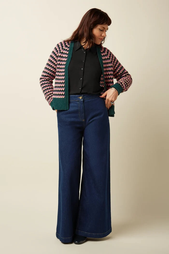 King Louie - Blanca Cardi Flora - Pine Green - 09822-200AW26