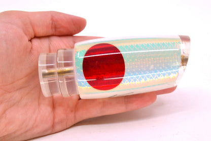 Koya Lures White Rainbow Scale Red Eyes Medium Kona Plunger 10" 5oz