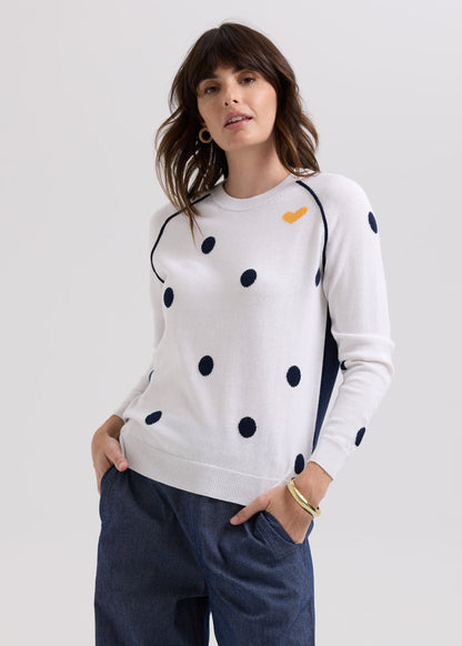 LD & Co - Spot The LOVE Jumper - White (LC7775)