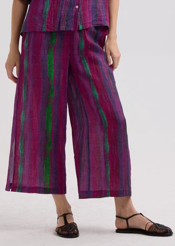 LD&Co - Painted Linen Pant - Magenta - (LC7785)