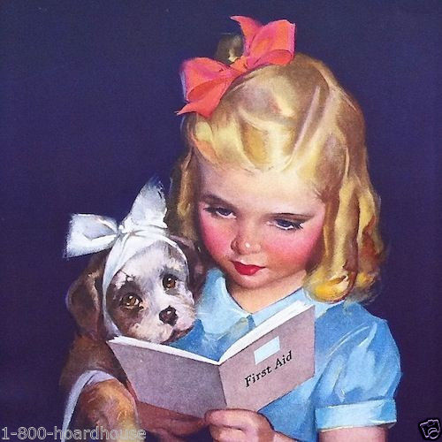 LEARNING BY DOING Store Lithograph Calendar 1930s