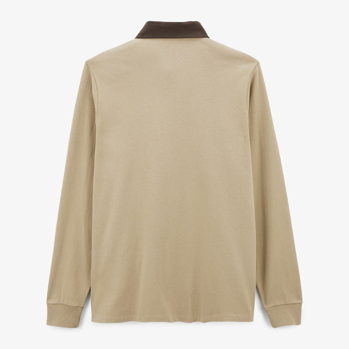 Maillot De Rugby Manches Longues En Coton Beige Lupin Homme SERGE BLANCO