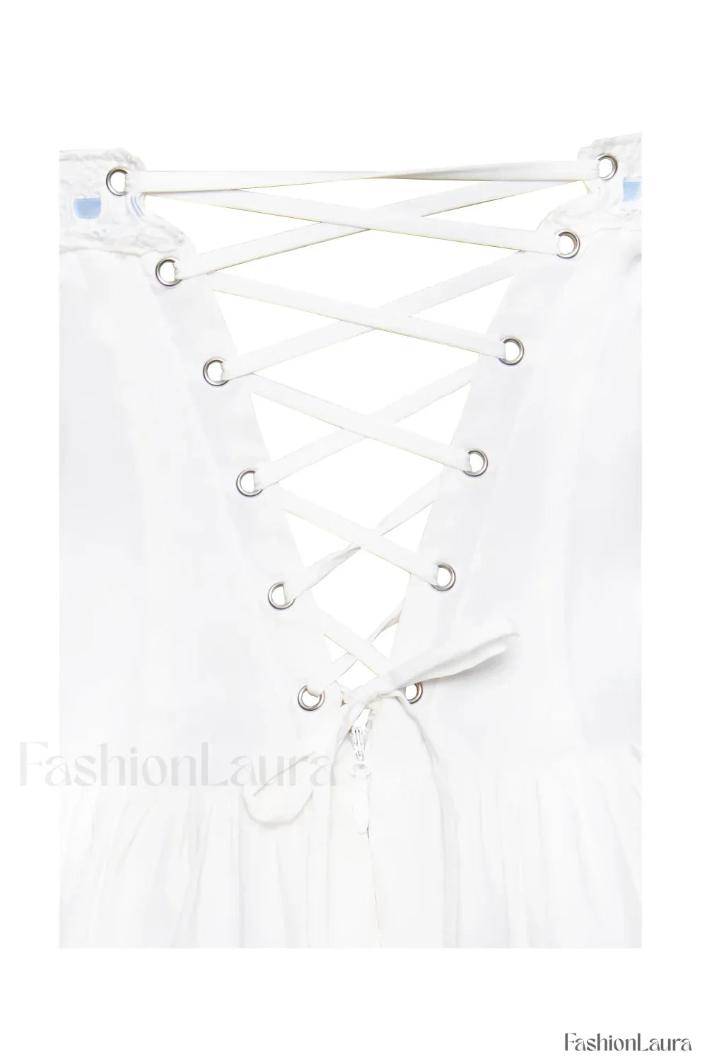 Malia Drop Waist Corset Graceful Lace Up Back Mini Dress