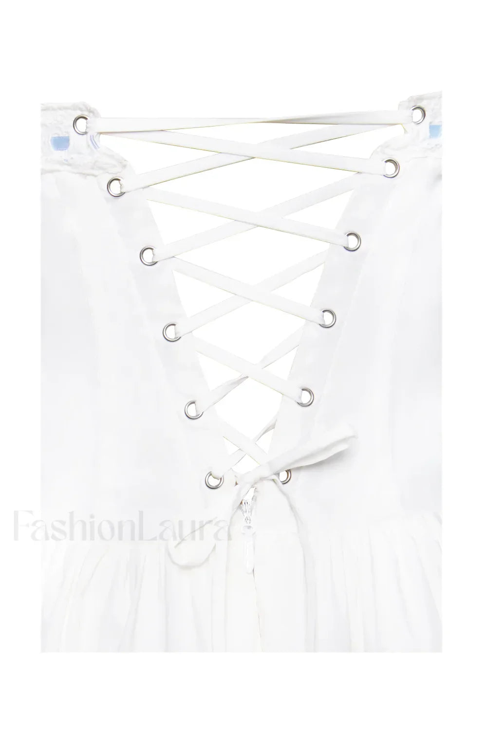 Malia Drop Waist Corset Graceful Lace Up Back Mini Dress
