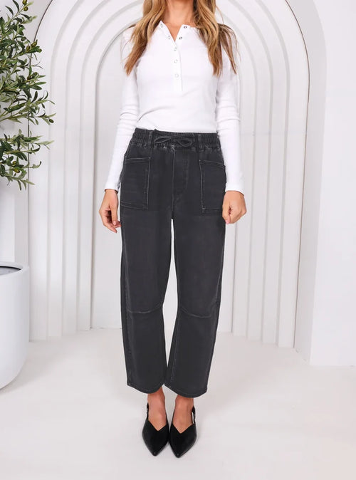 Monaco jeans - Leo Barrel Jeans - PDN80MJ Black Denim