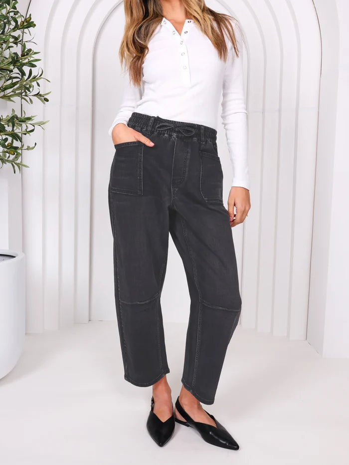 Monaco jeans - Leo Barrel Jeans - PDN80MJ Black Denim