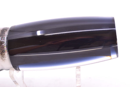 Moyes Lures Black Pearl Black Back Medium Shotgun 10" 6.2oz Skirted White Aurora