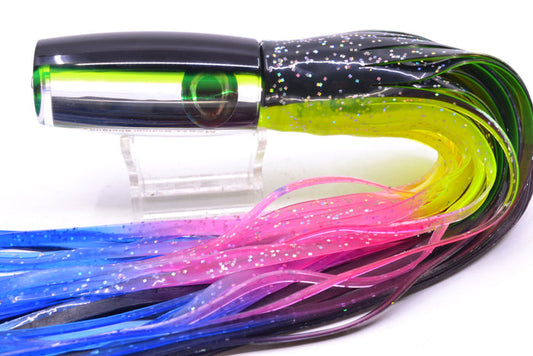 Moyes Lures Clear Mirrored Black-Green Back Medium Shotgun 10" 6.2oz Skirted Magic Johnson