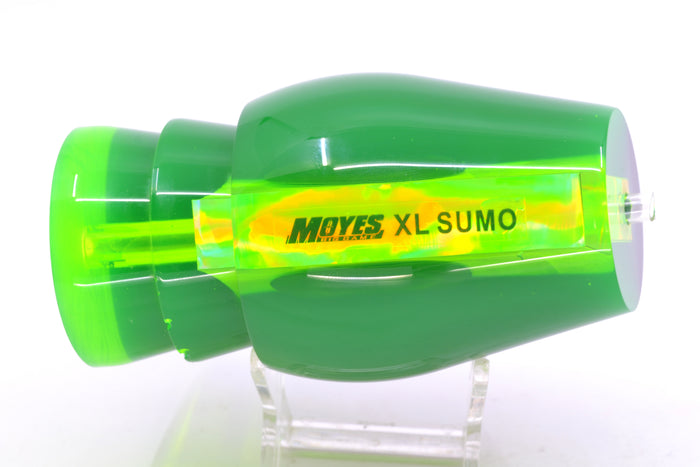 Moyes Lures Lime Green MOP Black Back Taxi Eyes XL Sumo 16" 13oz