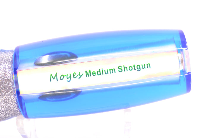 Moyes Lures White MOP Blue Back Medium Shotgun 10" 6.2oz Skirted Blue-Silver/Pink