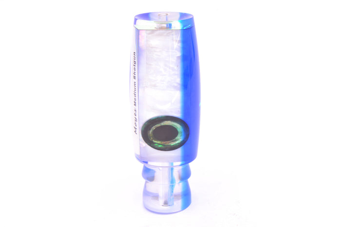 Moyes Lures White MOP Blue Back Taxi Eyes Medium Shotgun 10" 3.3oz