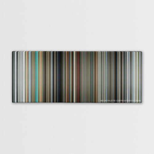 Mr. Nobody color palette canvas print: thousands of thin vertical stripes of color