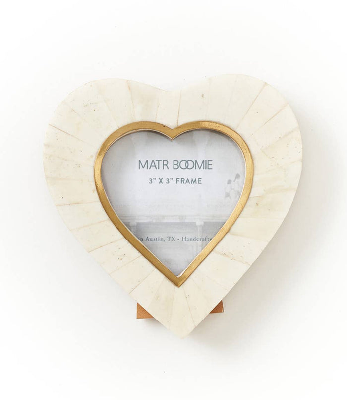 Mukhendu Heart Cream 3" Picture Frame