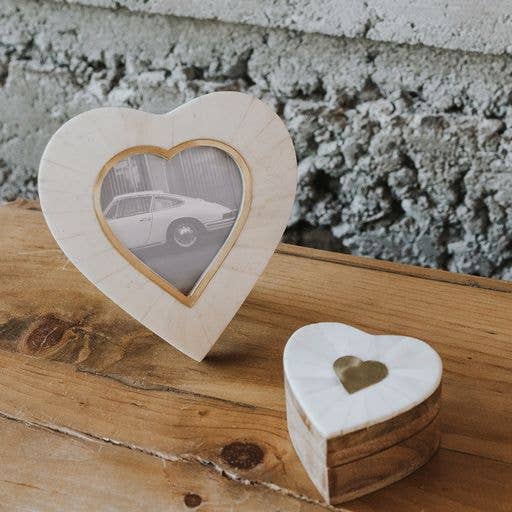 Mukhendu Heart Cream 3" Picture Frame
