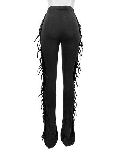 Casual Tassel Flared Trousers