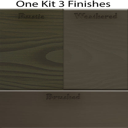 Swatch displaying one of the Retique It Wood'n Finish Kits Multi-purpose Wood'n Kit in Charcoal for interior top coat application.